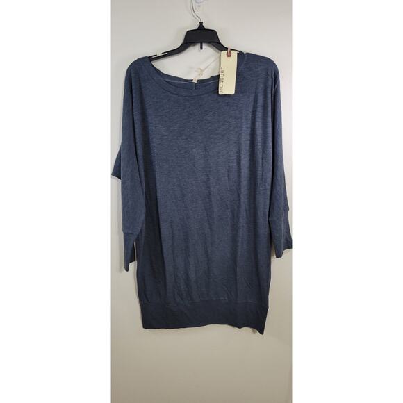 Lanston by Revolve Boyfriend Mini Dress Long Sleeve Gray Size Medium - Picture 4 of 8